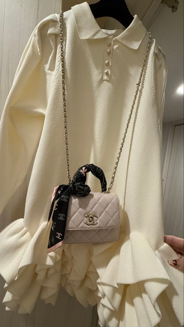 ハイアンドHIAND Ruffled-Hem Polo Dress ほしのあき