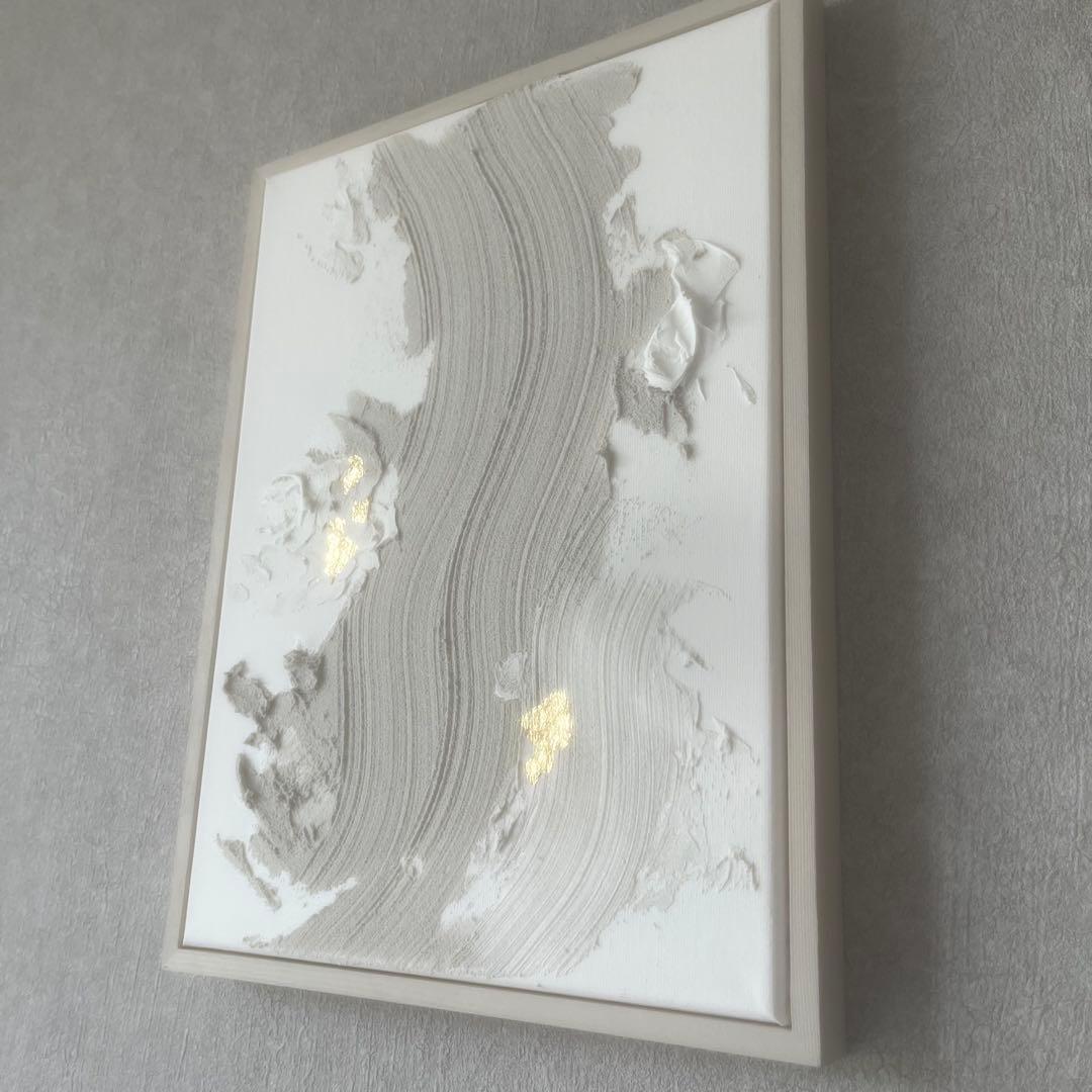 現代アート　2枚セット　フレーム付き　インテリア　モダン　アートパネル　抽象画