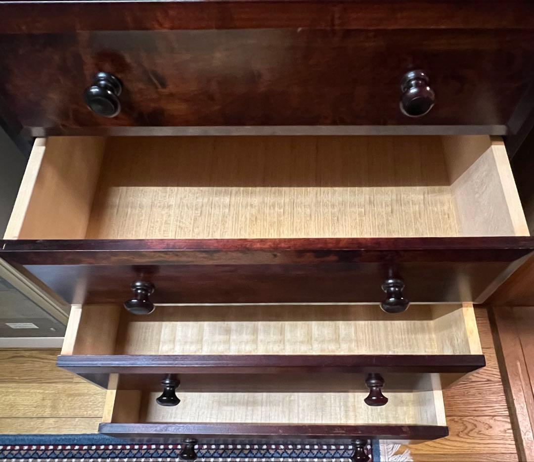 6段チェスト 民芸調　整理箪笥 収納家具 和家具 レトロ