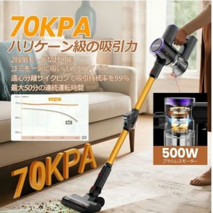 新品未開封◆折りたたみ式 コードレス掃除機 強力吸引 自立可能