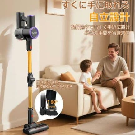新品未開封◆折りたたみ式 コードレス掃除機 強力吸引 自立可能