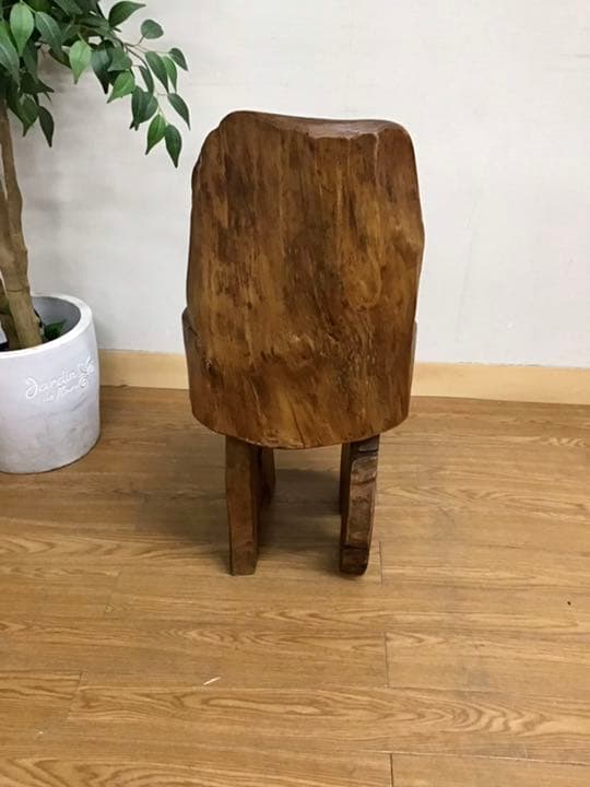 Jenny☆管85☆天然木椅子☆和製ヴィンテージ☆民芸家具☆総欅材☆花台