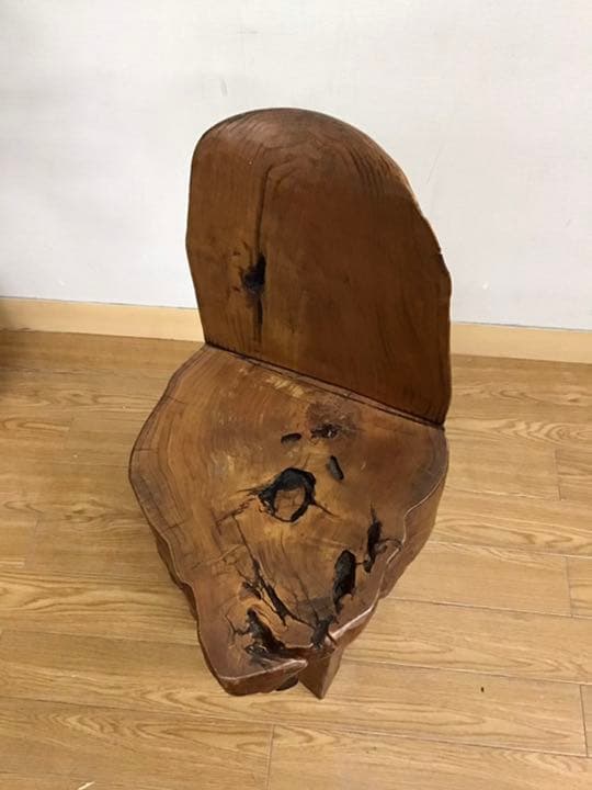 Jenny☆管85☆天然木椅子☆和製ヴィンテージ☆民芸家具☆総欅材☆花台