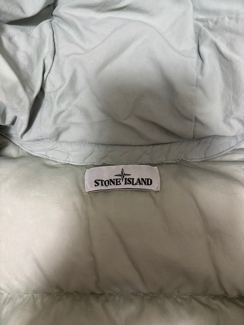 STONE  フード付きダウンジャケット ライトグレー