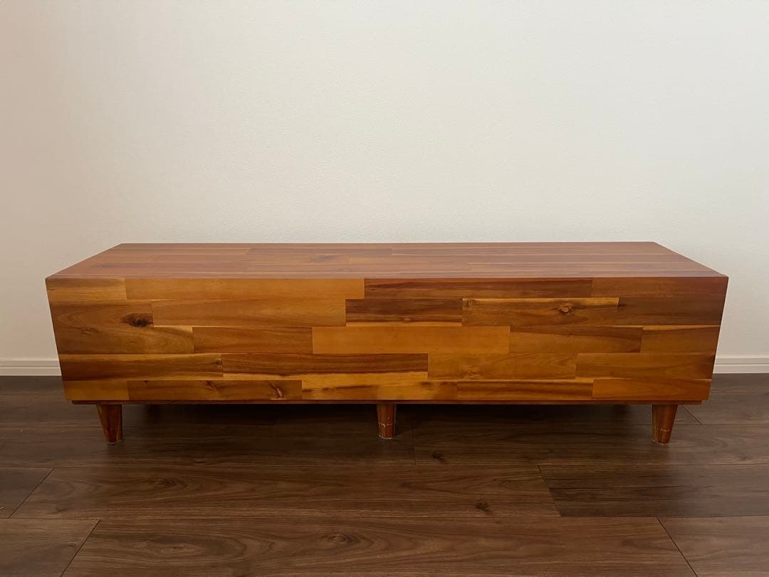 木製テレビ台 ナチュラルウッド 収納付き