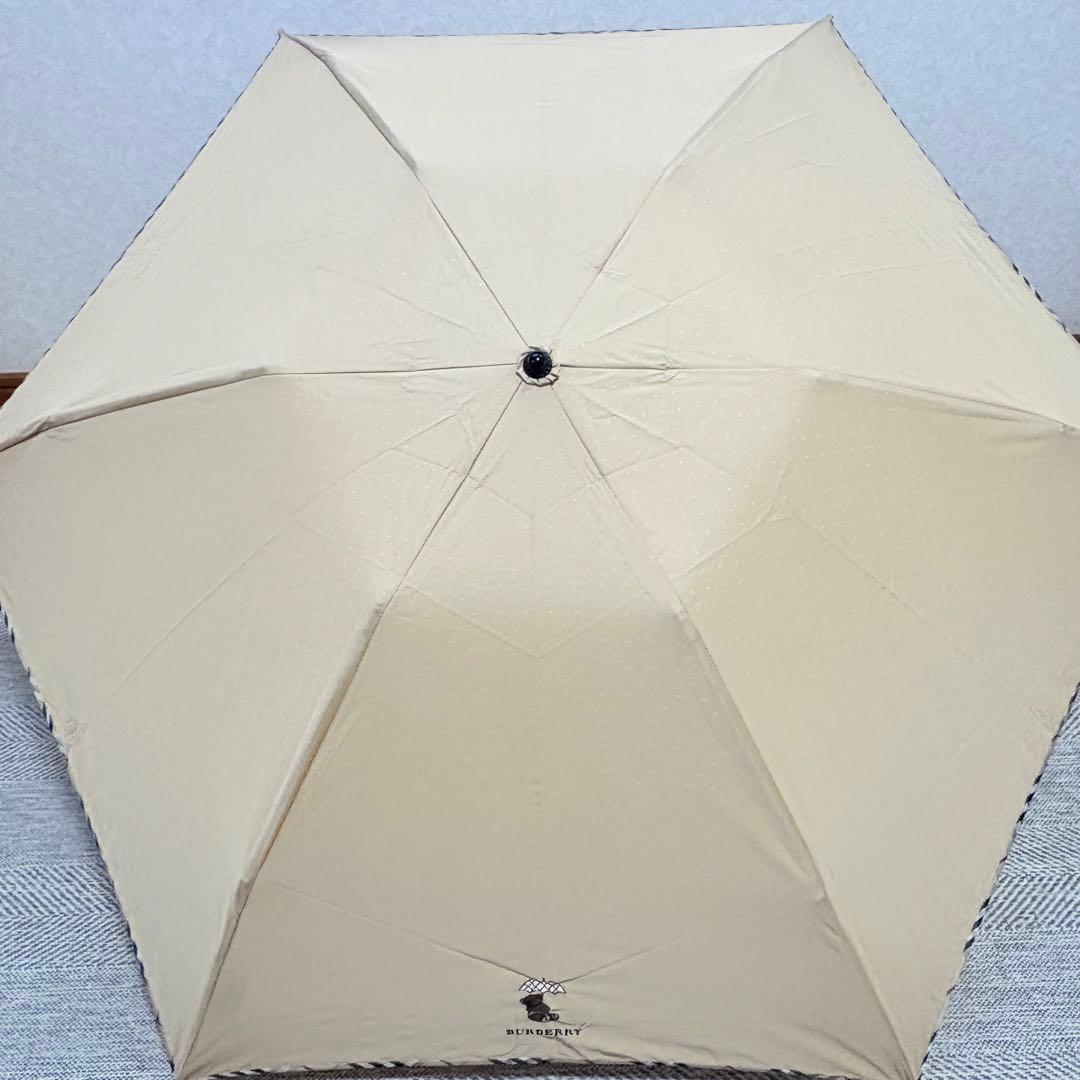 美品　BURBERRY バーバリー　ベア　ノバチェック　晴雨兼用折りたたみ傘