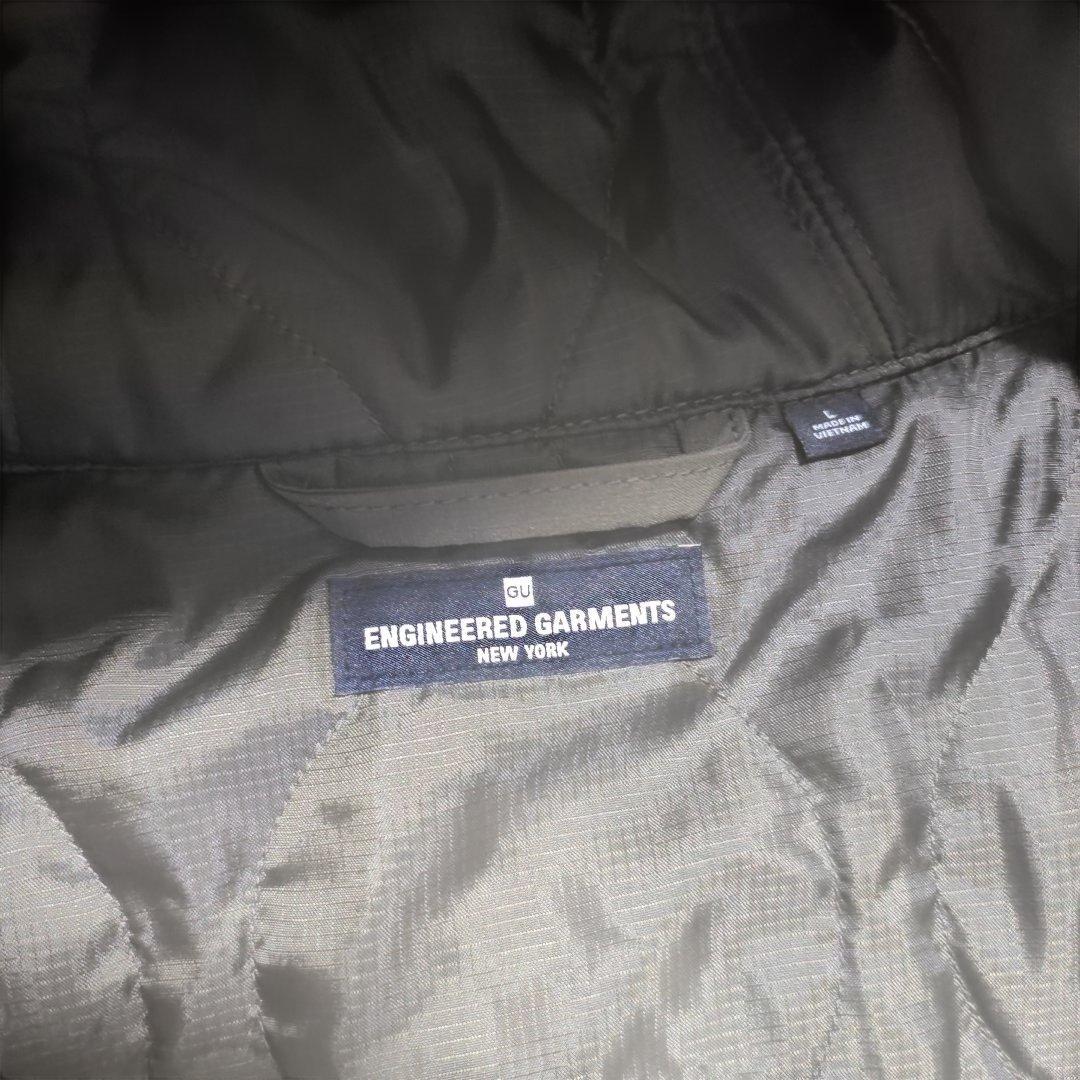 タグ付未使用　パデッドシェルパーカ GU×エンジニアードガーメンツ　オリーブ L