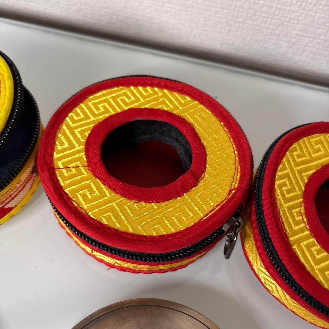 青銅　ヒーリング　ティンシャ 6点セット｜無地／彫刻／プレミアム光面｜ケース4つ