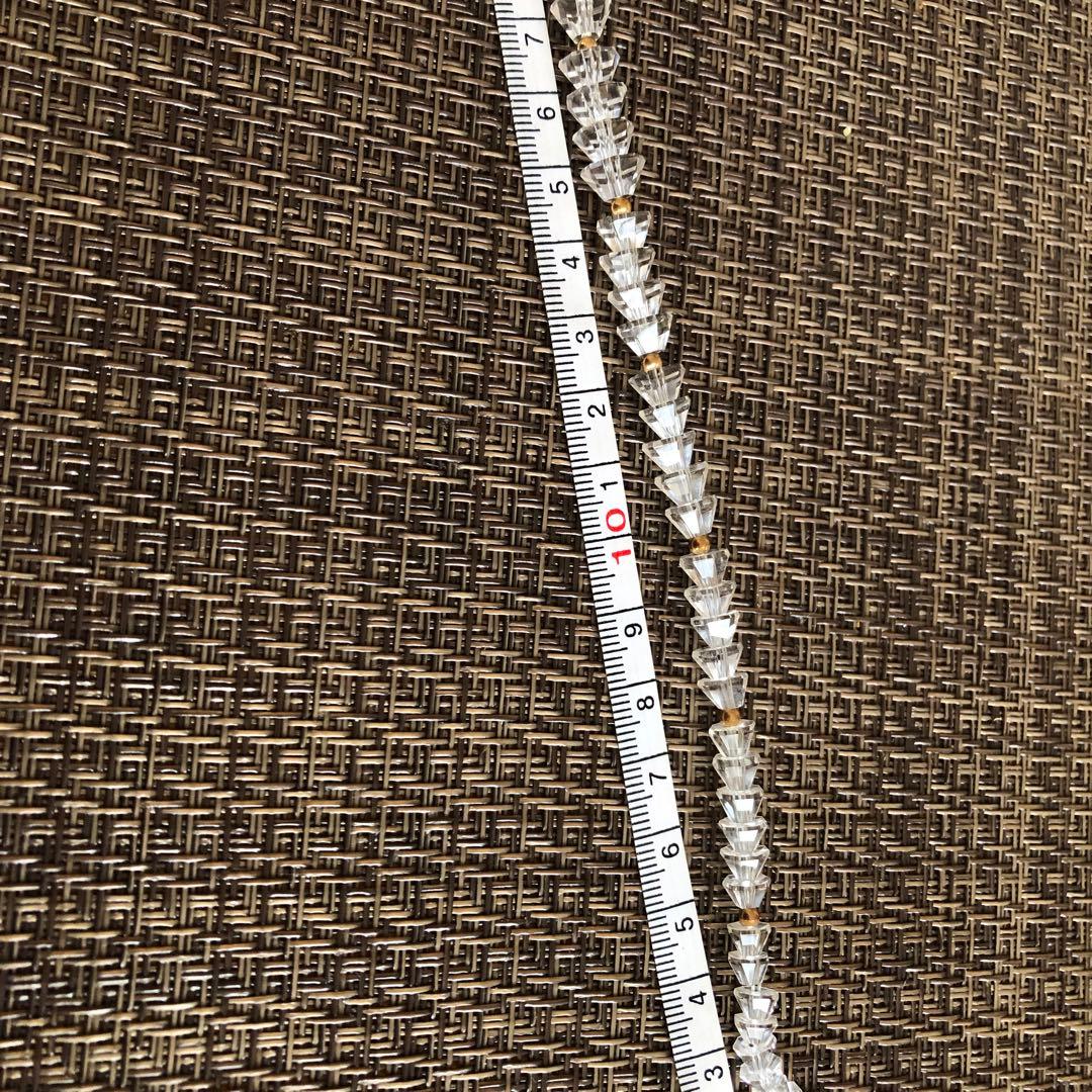 水晶ネックレス　14k留め具