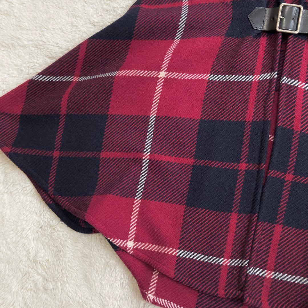 美品✨BURBERRY BLUE LABEL　フード付きポンチョ　ホースロゴ