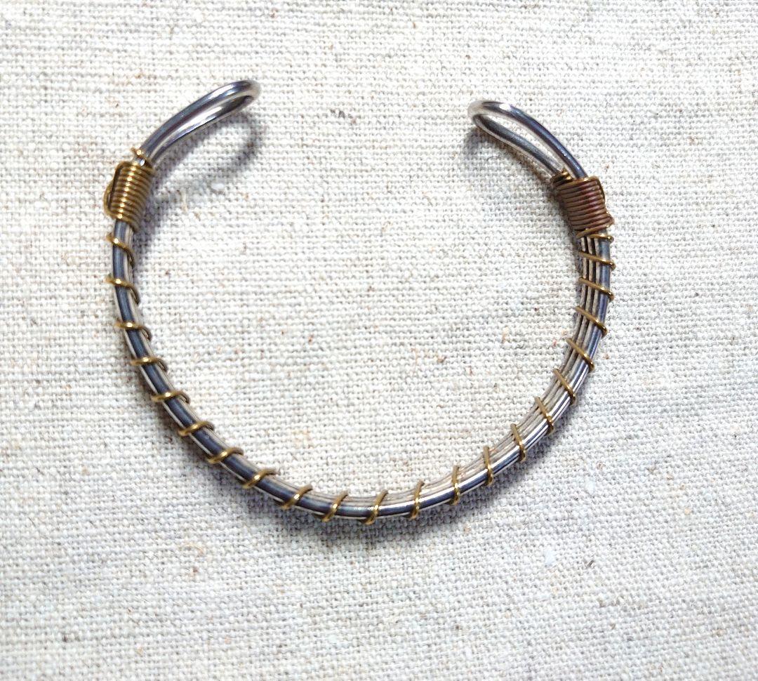 金網つじ　真鍮✕シルバーバングル　レディース