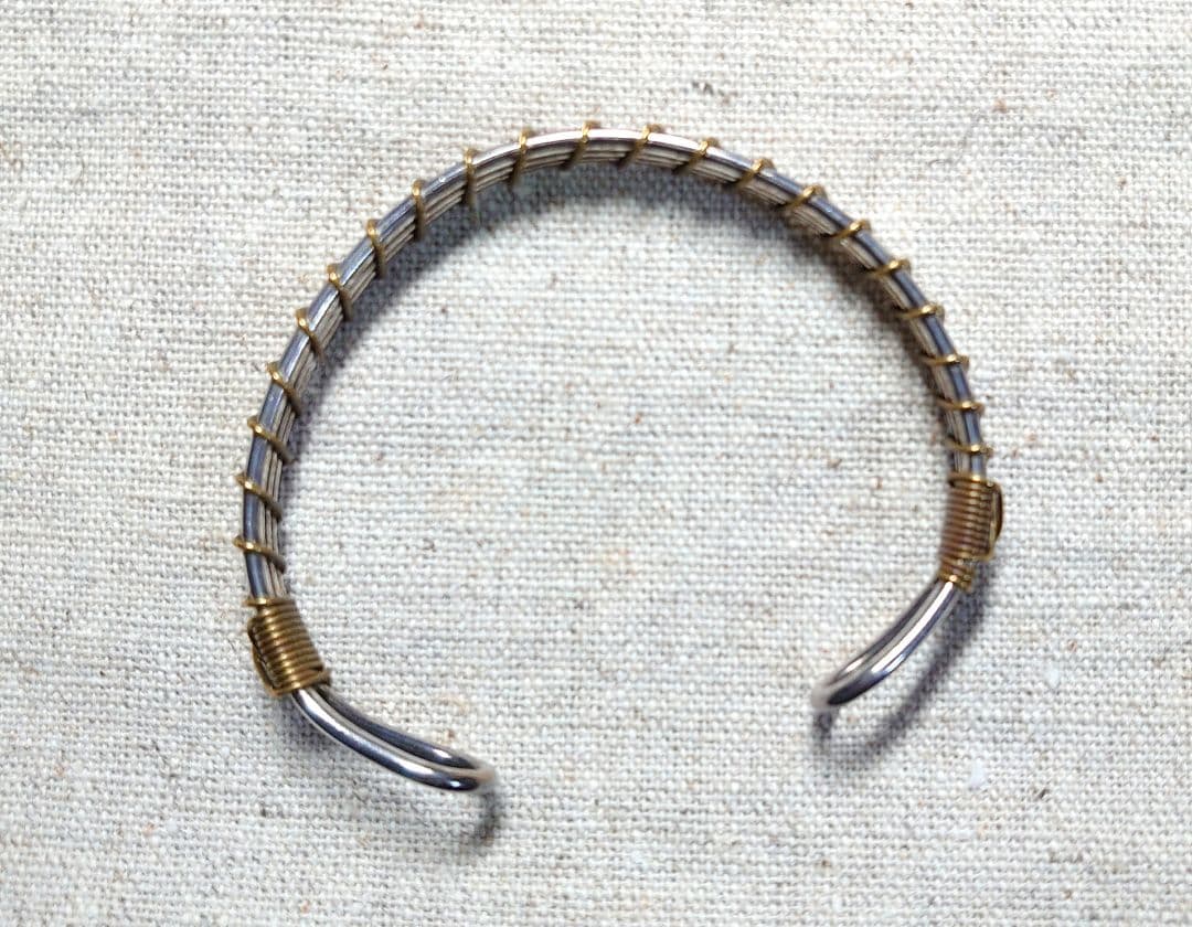 金網つじ　真鍮✕シルバーバングル　レディース