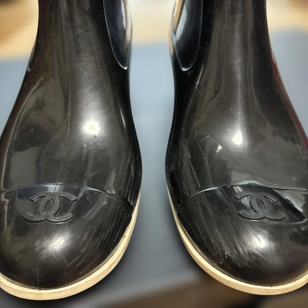お値下げ　シャネル　CHANEL ブーツ　レインブーツ　41