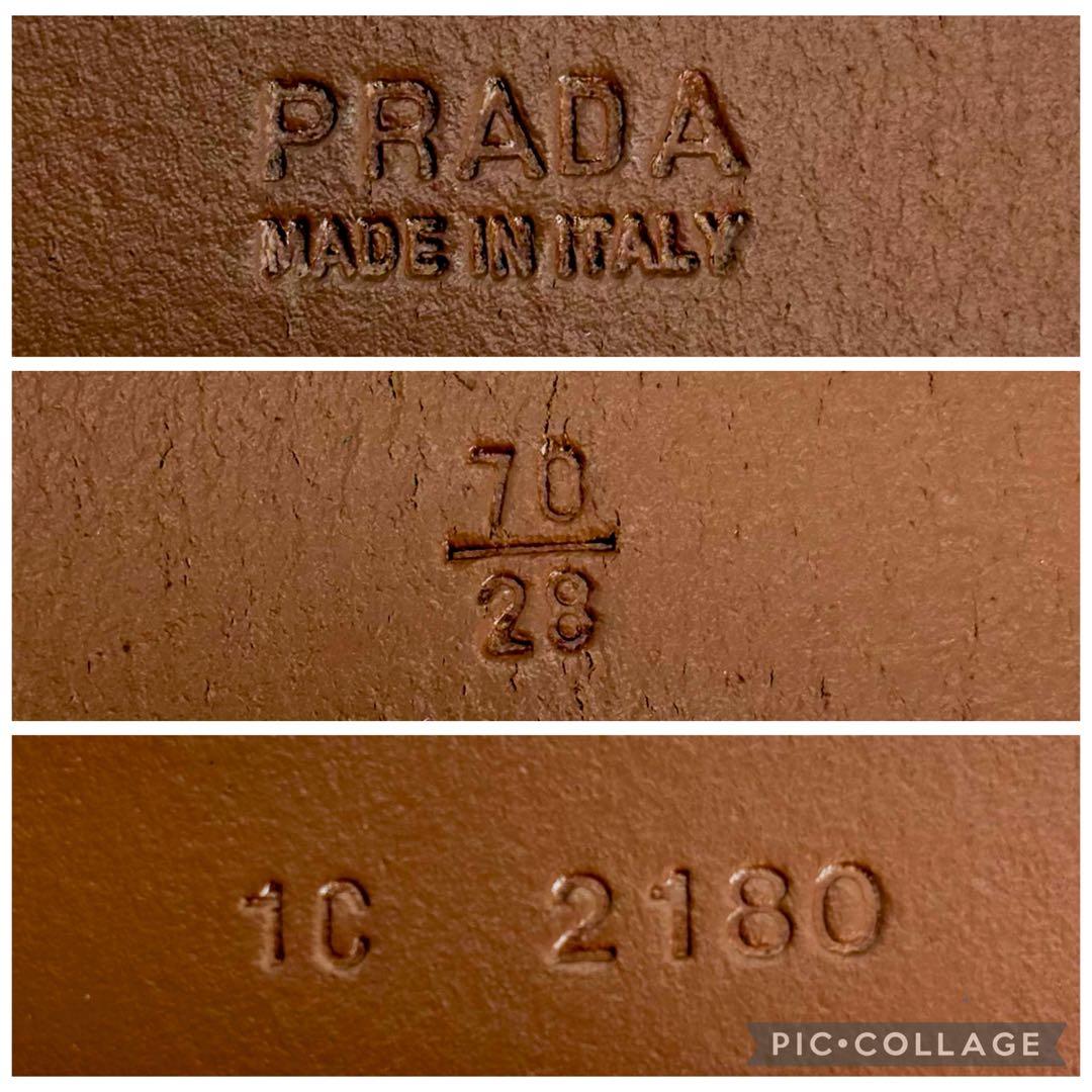 ♡美品♡ PRADA プラダ レザー シルバー金具 ベルト