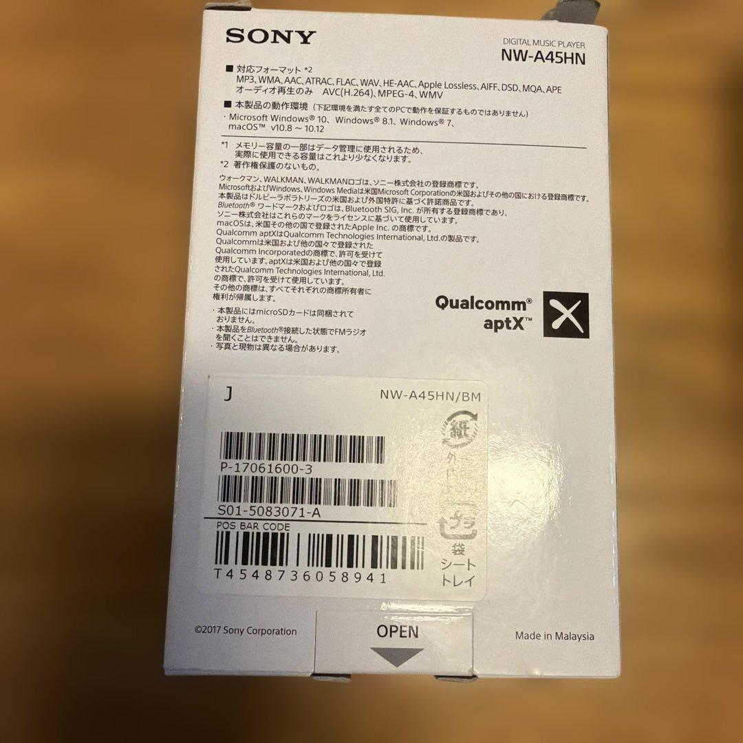 SONY NW-A45HN デジタルミュージックプレーヤー 16GB ブラック