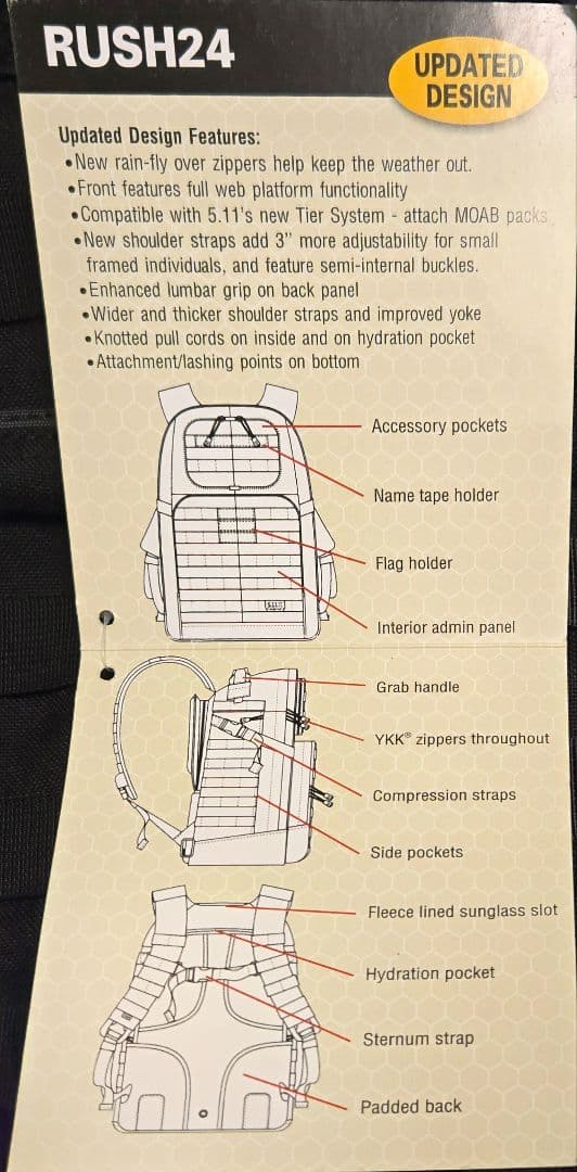 【5.11】Rush 24 ミリタリーリュック 37㍑ ラッシュ 24