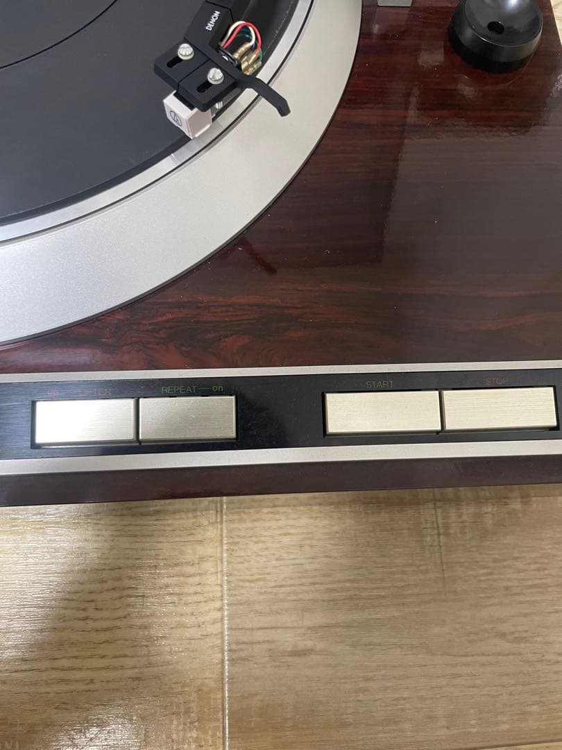 フォノイコライザー付DENONレコードプレーヤーDP-37F レストア 当時物