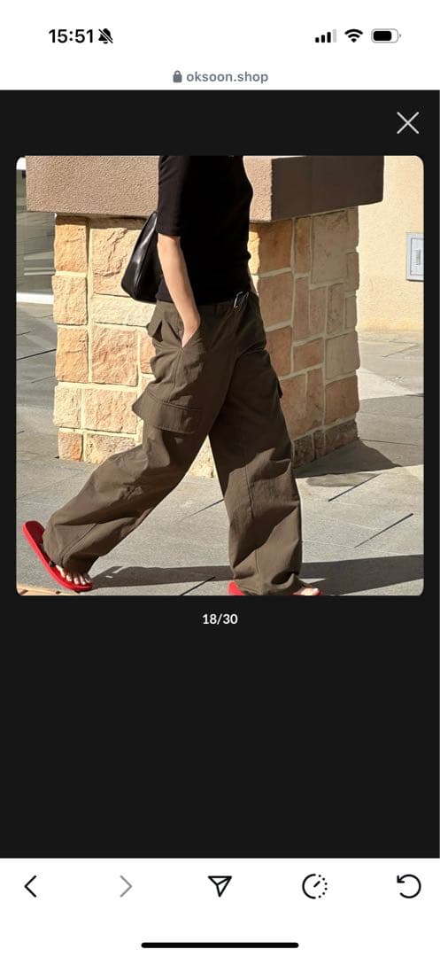 ok.soon / low rise cargo pants カーキ　サイズ1