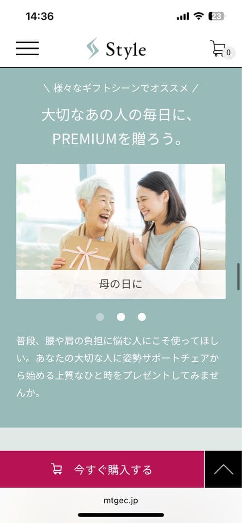 定価26000円　Style プレミアム骨盤・姿勢矯正クッション