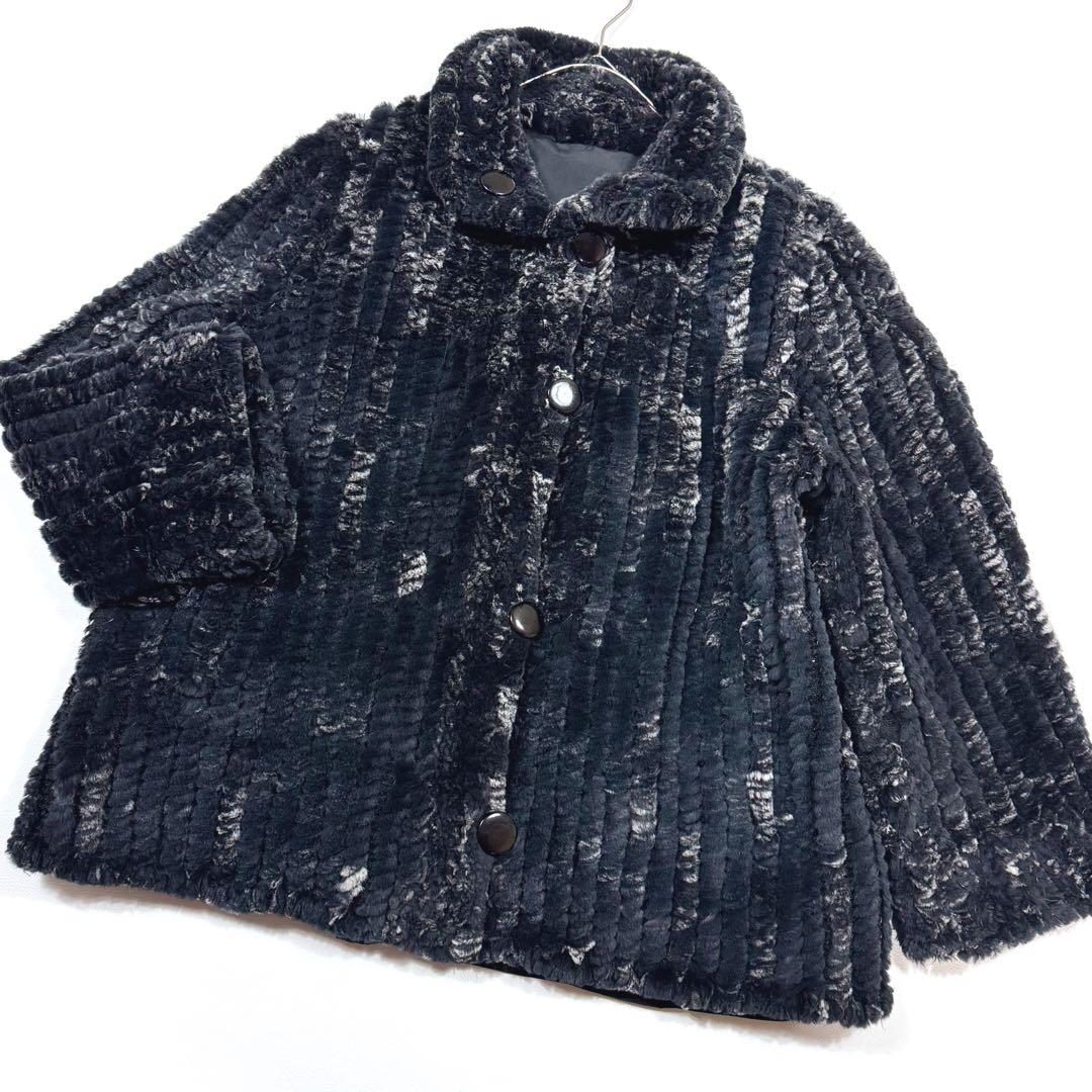 エンバ ファーコート リアルファー リバーシブル シルク 撥水加工