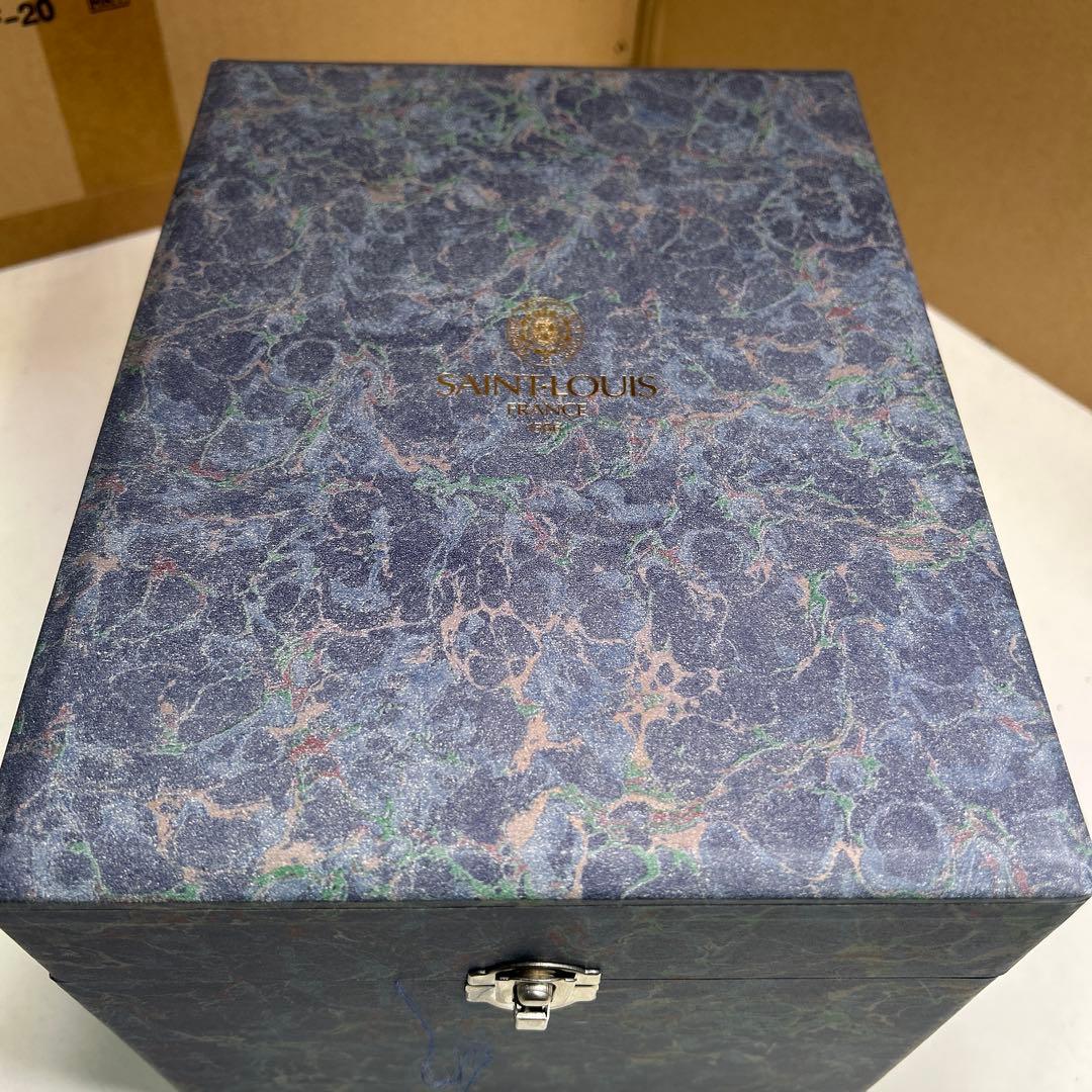 5593【未使用品】 サンルイ　クリスタル　フラワーベース　花瓶　グリーン