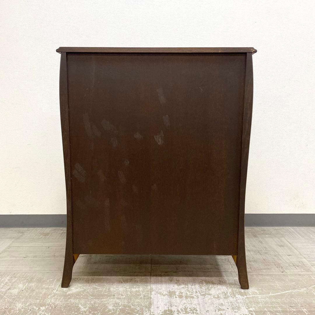 ジュエリーチェスト ハイチェスト 引出し収納 洋服タンス オーク材 ロココ調