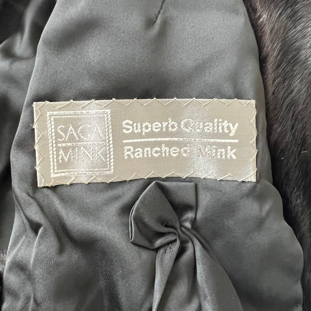 サガミンク　ポンチョ　スカラップ　毛皮　コート