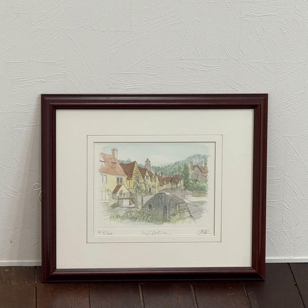 H17KZ7b 織田義郎 リトグラフ 47/100 額装