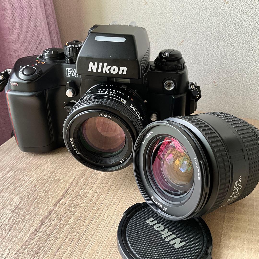 Nikon F4 AF ５０mm f1.4 Af24-50mmレンズ付き