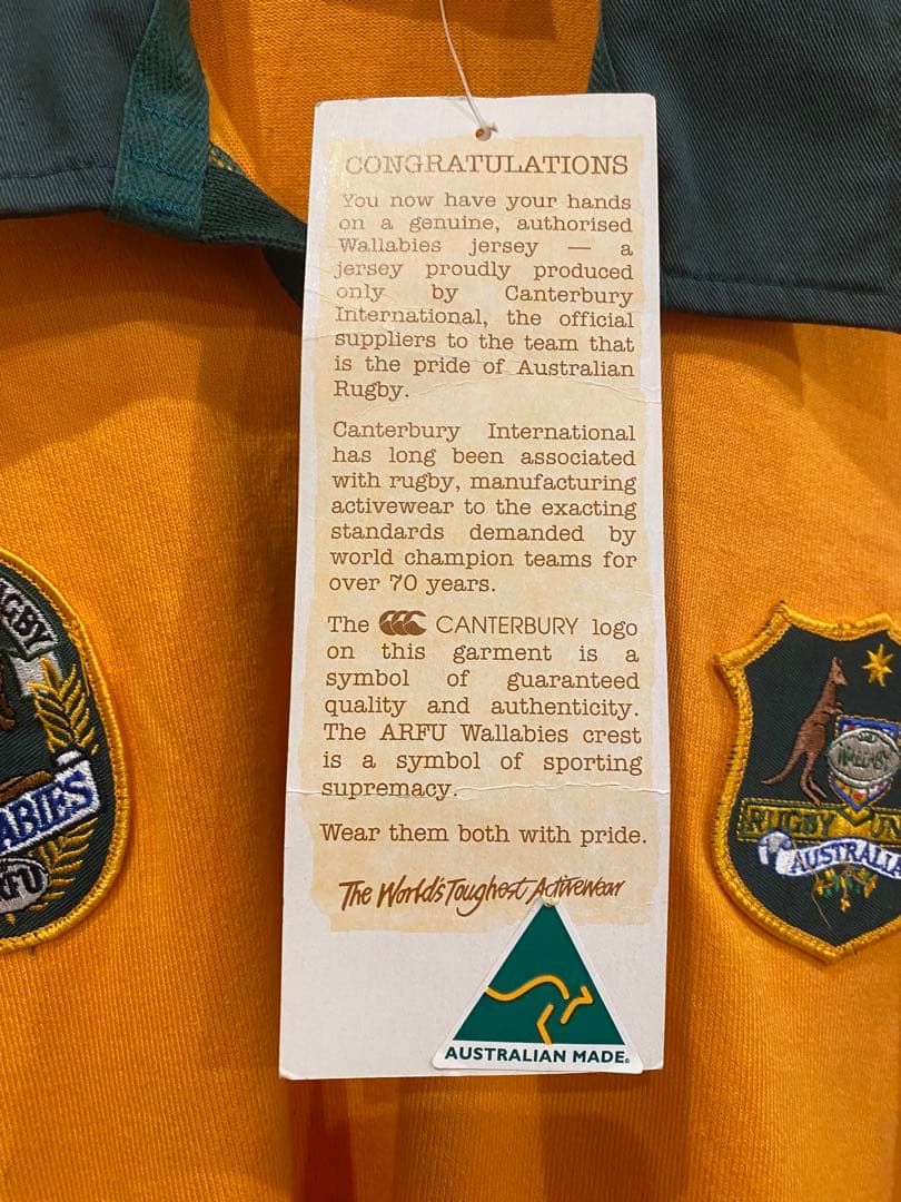 90s Canterbury Wallabies Jersey デッドストック