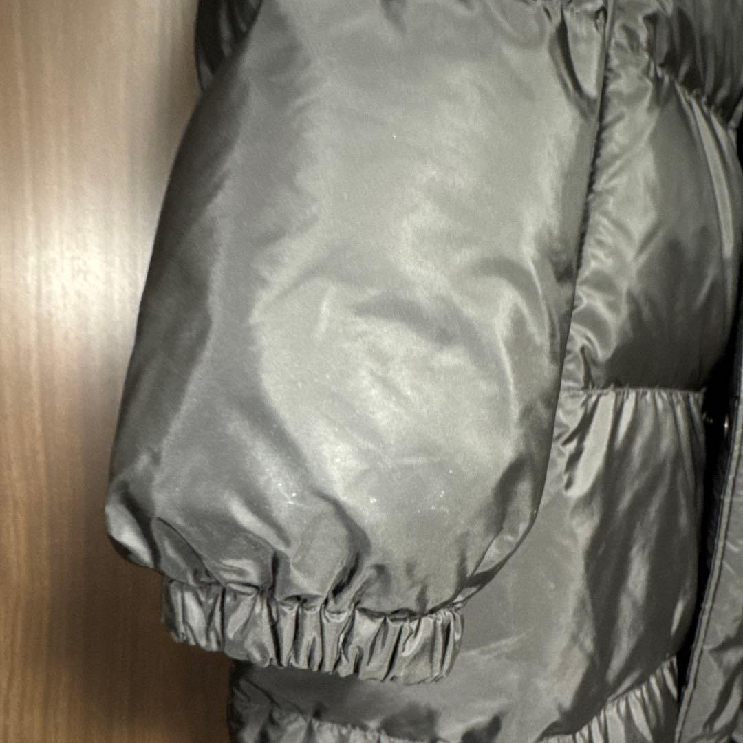 PRADA フード付きロングダウンジャケット 三角ロゴ SGB218 XL