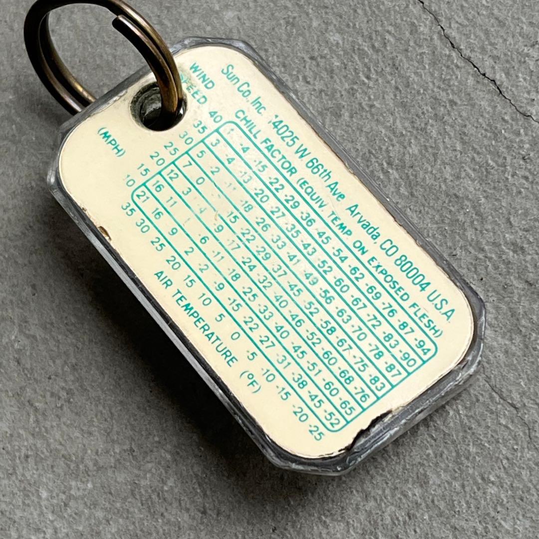 80s-90s LLBean Zip-O Gage 温度計コンパス キーホルダー