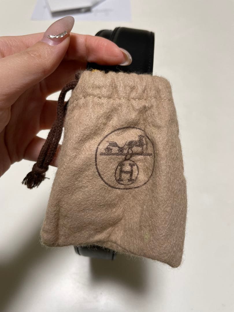 【美品】エルメス/HERMES レザーベルト H型バックル