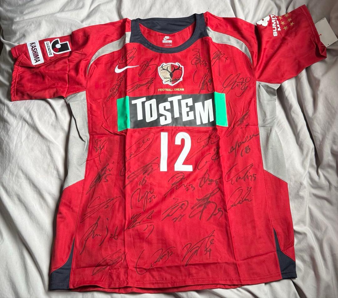 鹿島アントラーズ 黄金期 メンバー 06/07 サイン入り ホーム ユニフォーム