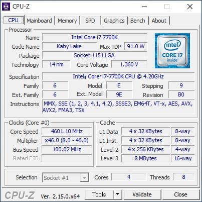 CPU Intel Core i7-7700K Box
