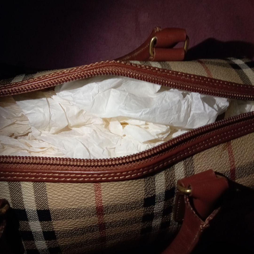 Burberry ミニボストンバッグ シャドーホース入り