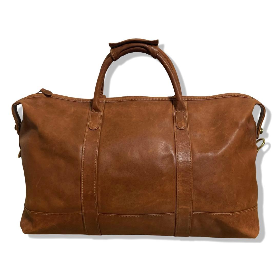 オールドコーチ　ボストンバッグ　2way　大容量　オールレザー　ブラウン