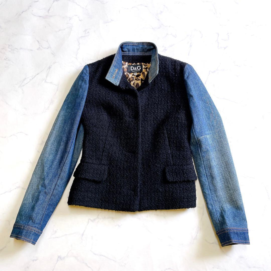 希少 DOLCE & GABBANA Gジャン 38 フロントボタン欠品 y2k