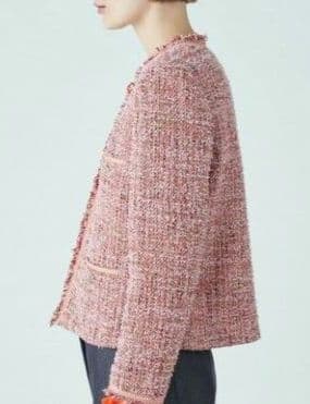 【美品】Ballsy スラリットヤーンツイード Vカラージャケット