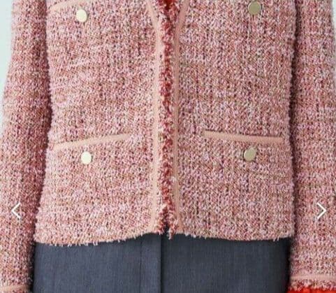 【美品】Ballsy スラリットヤーンツイード Vカラージャケット