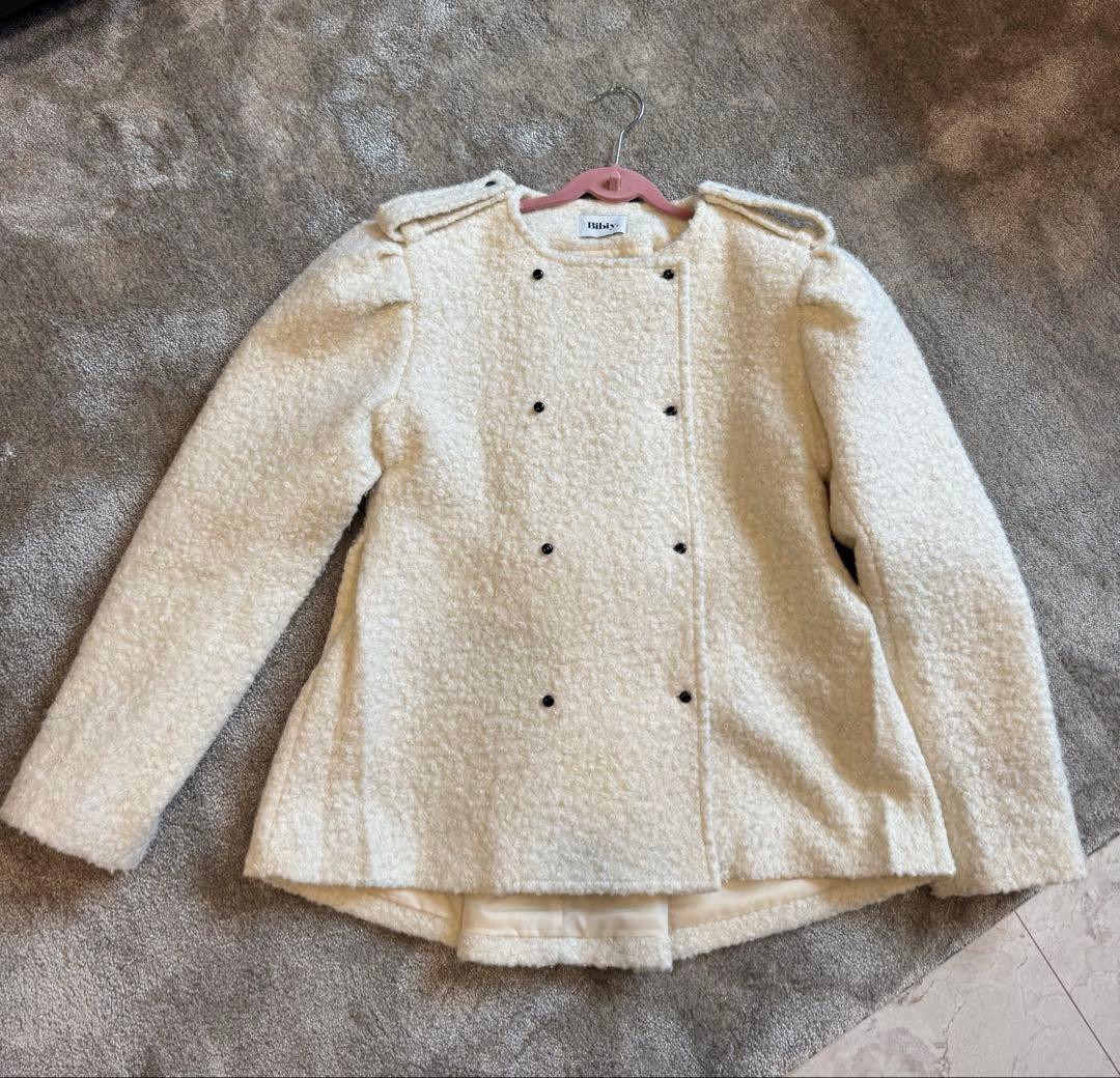 Bibiy.　MEGAN LAME JACKET ホワイト