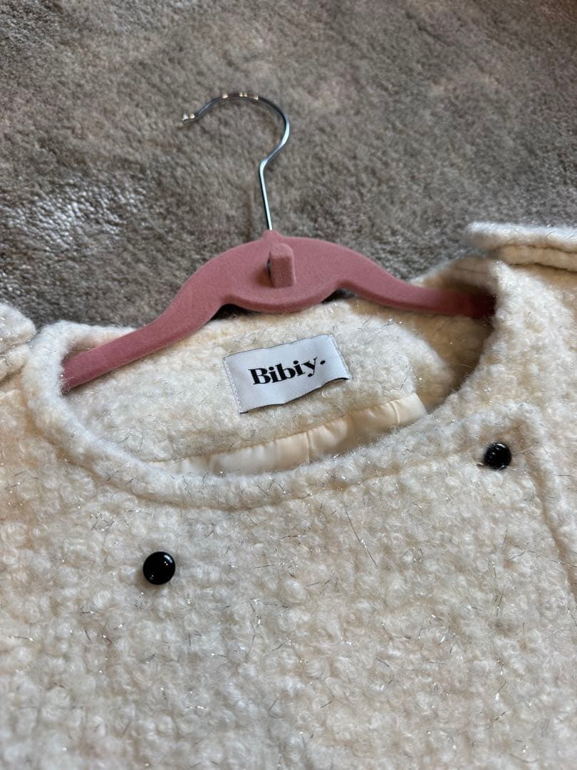 Bibiy.　MEGAN LAME JACKET ホワイト