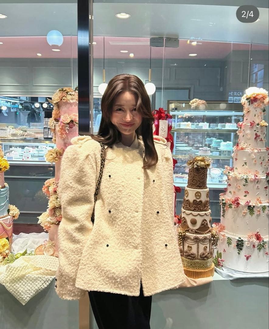 Bibiy.　MEGAN LAME JACKET ホワイト