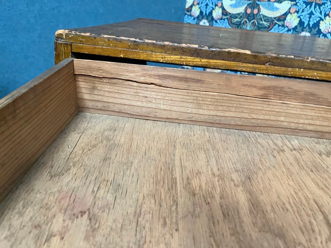 片袖机 デスク 椅子 セット 小ぶり 勉強机 昭和レトロ 当時物 インテリア