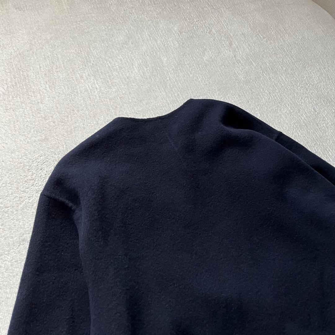 ジャーナルスタンダード レリューム ウールナイロン リバー ミドルコート 紺