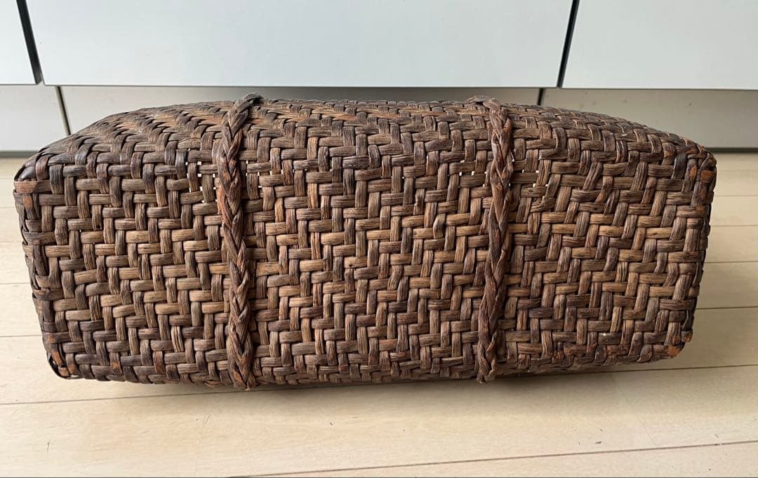 SALE◆天然山形県産 山葡萄蔦 籠バック 黒艶 ヴィンテージ 大きめ◆