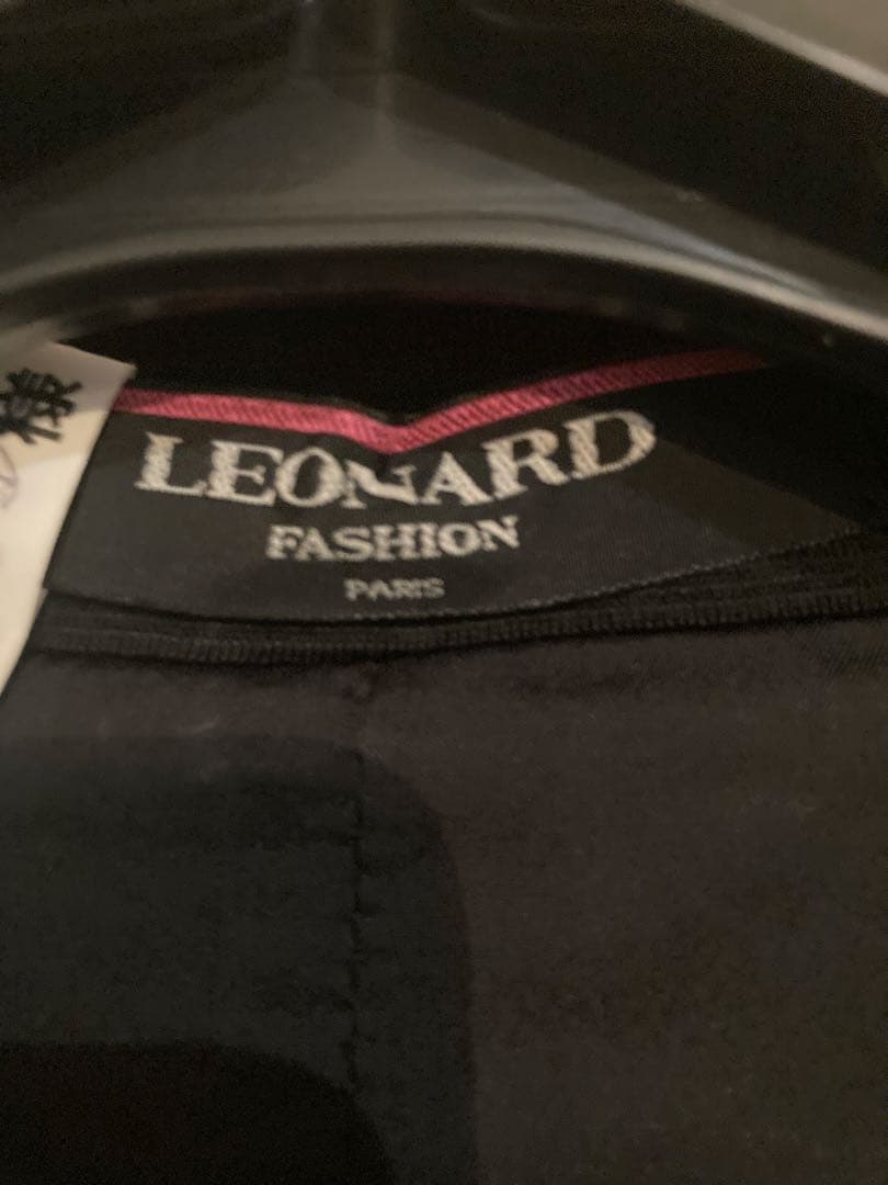 【10日まで値下げ】美品LEONARD✨ブラックジャケット✨大きめサイズ13AR