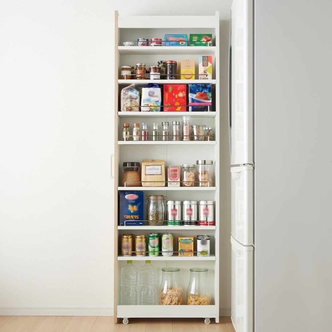 れいと 【期間限定出品】リバーシブルキッチン隙間ワゴン ベルメゾン