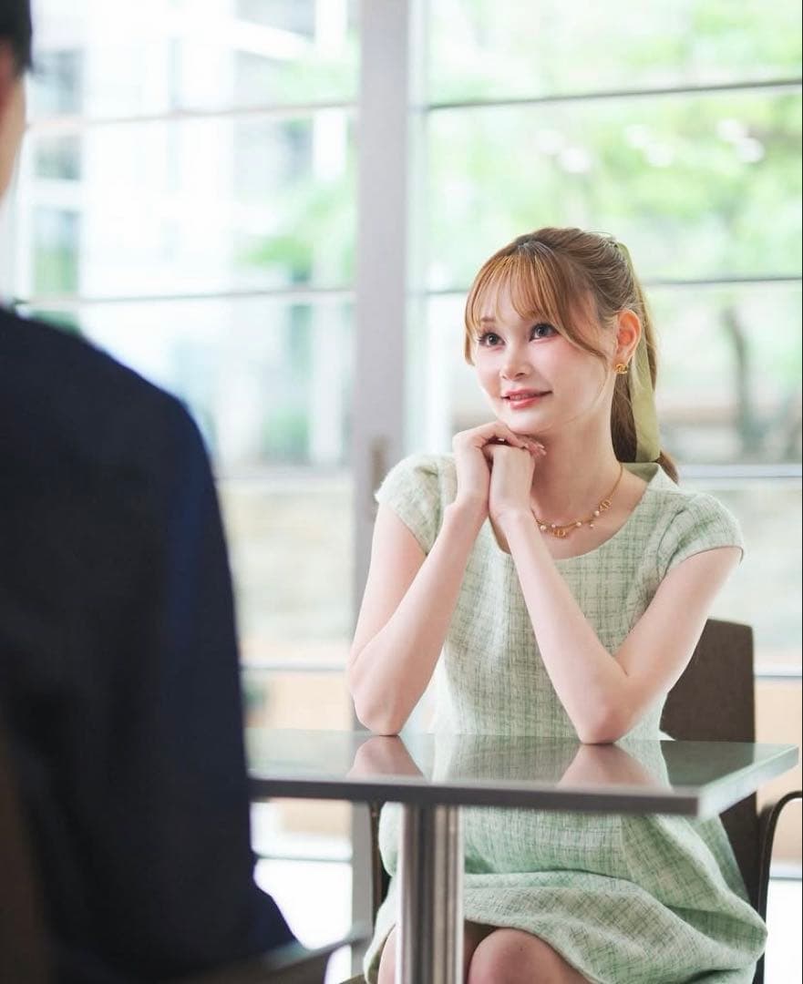 美品 マリーミー Marry me ツイードワンピース