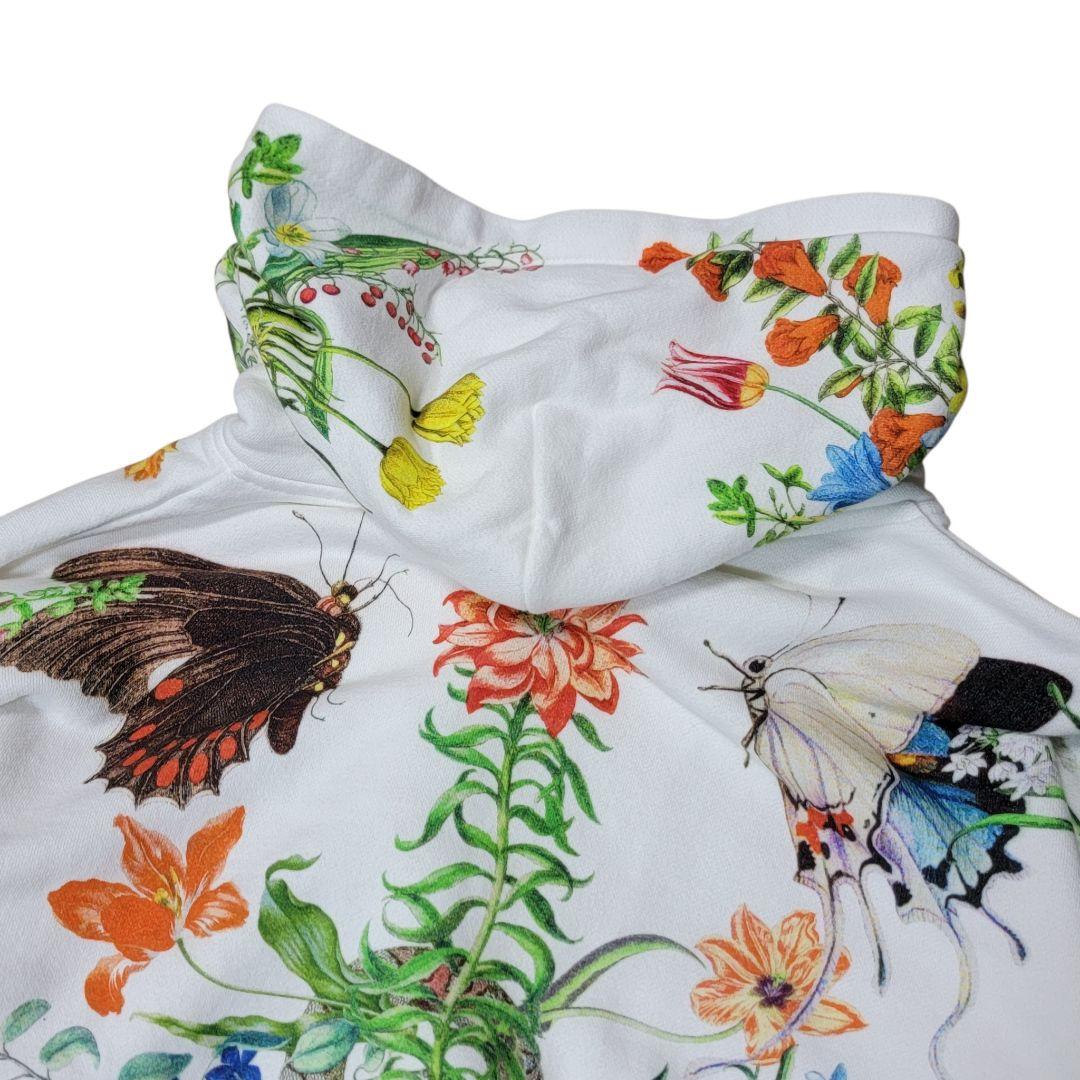 【完売品】あちゃちゅむ AHCAHCUM お花の体ジップパーカー F 白 BIG